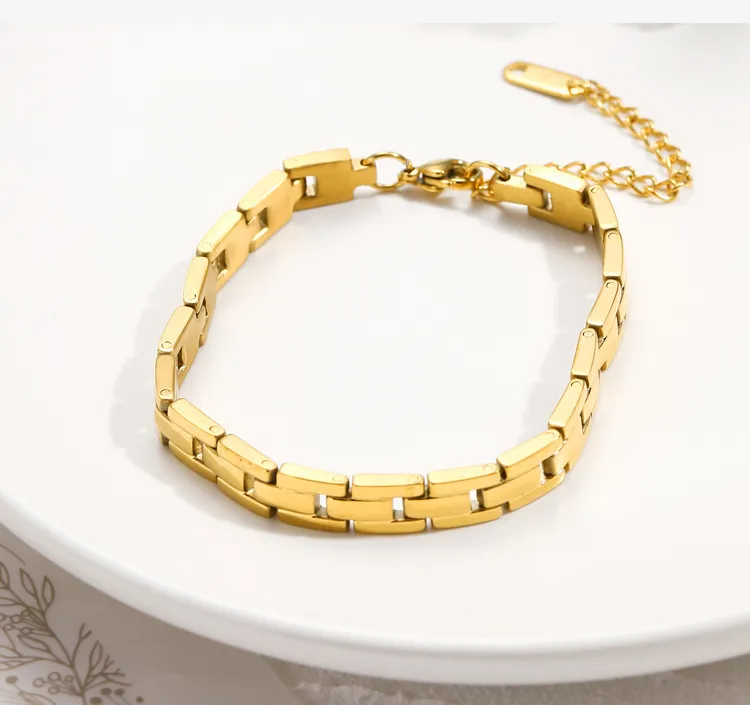  Cokosing Titanium Steel Women's Gold Plated Bracelet