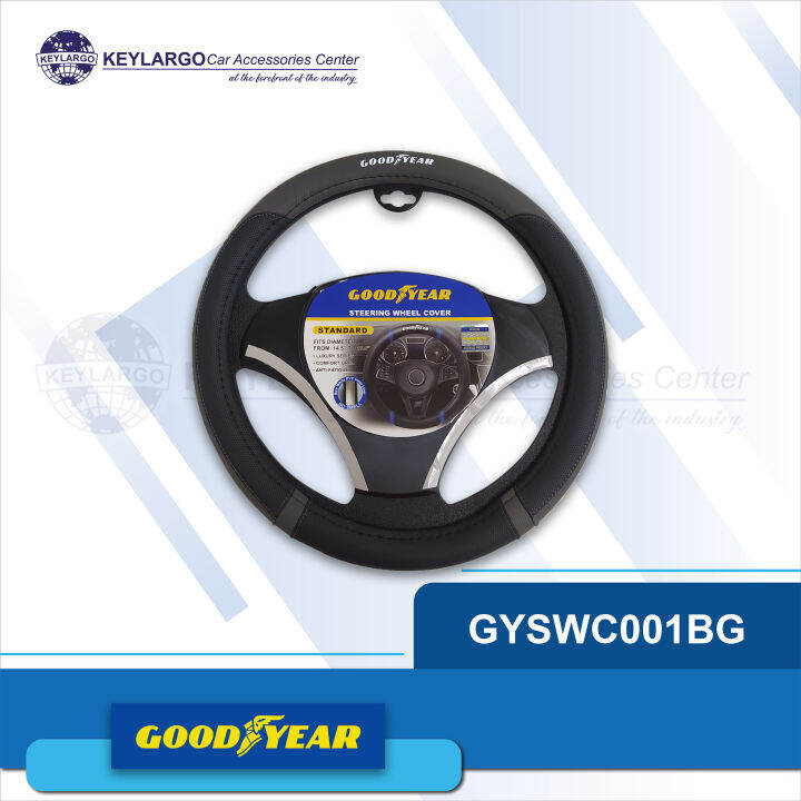 GOODYEAR STEERING WHEEL COVER BLACK/GRAY Lazada PH
