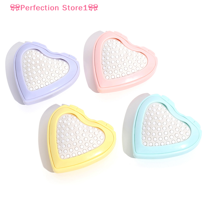 perfection-store1-แปรงหวีผมแบบพกพาสำหรับผู้หญิงหวีกระจกพับเก็บได้กระเป๋าใส่หัวใจขนาดเล็กพกพาได้สำหรับเดินทางพร้อมกระจกอุปกรณ์ตกแต่ง