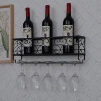 European Style Wall Mounted Wine Rack Bar Storage Wine Glasses Holder Stainless Steel Stemware Hanging Rack Under Cabinet