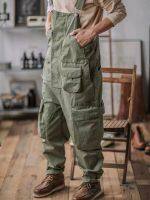 Vintage Overalls Men S Baggy Workwear Jumpsuit Multi Pockets Cargo Working Pants High Quality Straight Oversize Trouser