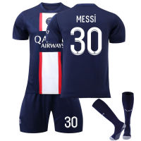 No. 30 Messis No. 10เสื้อฟุตบอล Neymars Paris Saint-Germain F.C.S สำหรับเด็กหญิงเด็กชายผู้ชายผู้หญิงเสื้อเจอร์ซีย์ที่บ้าน2223หมายเลข7 Kylian Mbappé เด็กชุดเสื้อผ้าเล่นฟุตบอล0000