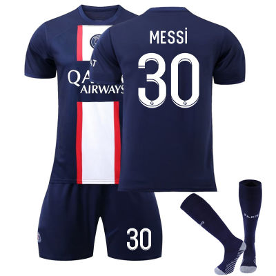 2223 Paris Saint-Germain Messi เสื้อเหย้า No. 10 Neymarmbappe No. 7 PSG เสื้อฟุตบอลเด็ก
