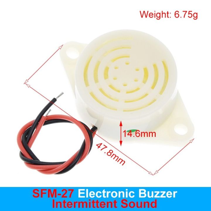 2PCS 95DB Alarm High-Decibel DC 3-24V 12V อิเล็กทรอนิกส์ Buzzer Beep Alarm เป็นระยะๆต่อเนื่อง Beep สำหรับ Arduino รถ Van SFM-27