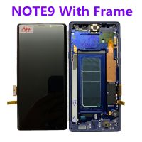 พร้อมกรอบ AMOLED ของแท้สำหรับ Galaxy NOTE9 N960A N960U N960F N960V ประกอบจอแสดงผล LCD แบบสัมผัสหน้าจอด้วยจุดหรือเส้น