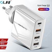 48W หลายที่ชาร์จเร็ว PD Type C เครื่องชาร์จ USB สำหรับแท็บเล็ต QC 3.0วอลล์ชาร์จด่วนสหรัฐฯยุโรปสหราชอาณาจักรปลั๊กตัวแปลง J15