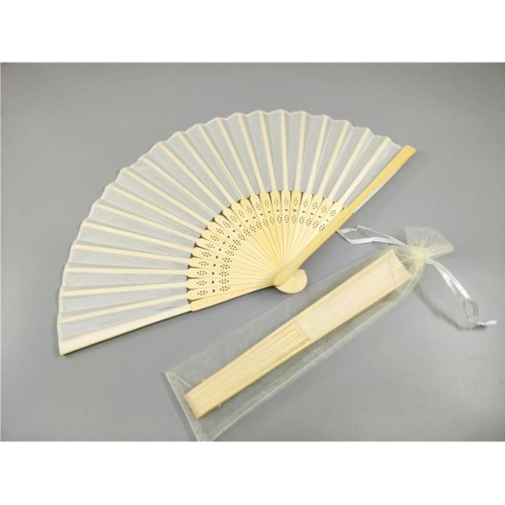 with-gift-bag-mariage-festival-tools-party-dance-props-folding-silk-hand-fan-fashionable-white-engraved