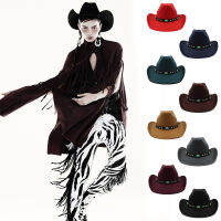 Men Women Western Cowboy Hats Wide Brim Panama Sunhats Fedora Caps Trilby Jazz Sombrero Outdoor Travel Party Size US 7 14 UK L