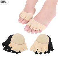 【CW】✔✟┋  RHBJ 2Pcs 1Pair Toe Separator Foot Half Insoles Five Socks Bunion Sleeve Protector Hallux Valgus Forefoot for