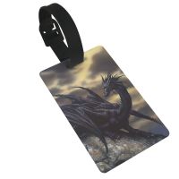 Dark Dragon Fantasy Luggage Tag for Suitcase Identifiers Name Id Labels Card for Women Men Kid Travel 【AUG】