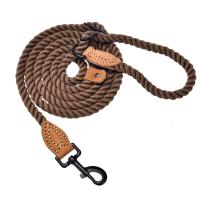 Multi function high quality pet dog traction rope polyester adjustable training with pet dog traction rope collar one piece rope
