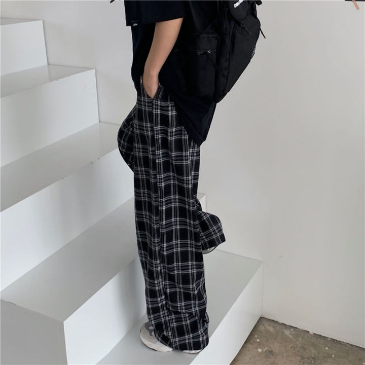 black-and-pink-plaid-pants-oversize-women-pants-high-waist-loose-wide-leg-trousers-ins-retro-teens-straight-trousers-streetwear