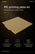 Bộ tấm bàn in mặt nhám PEI Printing Plate Kit Frosted Surface size 235 235
