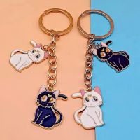 Sailor Keychain Moon Sweet Cat Girl Car Metal Key Chain Creative Cartoon Cute Couple Gift Bag Pendant Women Metal Charm Key Ring