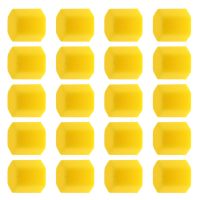 20 Silicone Wheel Screw Nut Bolt Antirust Protect Cover Tyre Cap 17MM Yellow