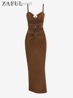 【hot】⊙♕  Womens Cami Spaghetti Cut Out Metal Hardware O Slinky Bodycon Ruched