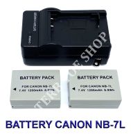 NB-7L  NB7L แบตเตอรี่  แท่นชาร์จ  แบตเตอรี่พร้อมแท่นชาร์จสำหรับกล้องแคนนอน Battery  Charger  Battery and Charger For Canon Powershot SX30 IS,SX30IS,G10,G11,G12,Canon CB-2LZ(Grey) BY TERB TOE SHOP