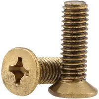 M2 M2.5 M3 M4 M5 M6 Brass Cross Countersunk Flat Head Machine Screws