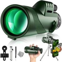 ZZOOI Powerful 80X100 Hd Monocular Telescope Long Range Zoom Bak4 Prism with Tripod Phone Clip Outdoor Hunting Camping Tourism Scope