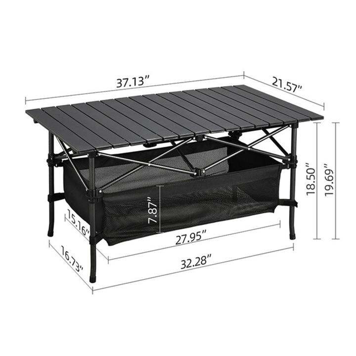 gepeack-โต๊ะพับตั้งแคมป์อลูมิเนียมน้ำหนักเบาสำหรับปิกนิคไว้หุงอาหารในร่มกลางแจ้ง