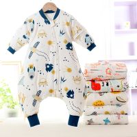 Baby Cartoon Split-legged Sleepsacks With Detachable Sleeves For Boys Girls Childrens Sleeping Bag Autumn And Winter Thickened