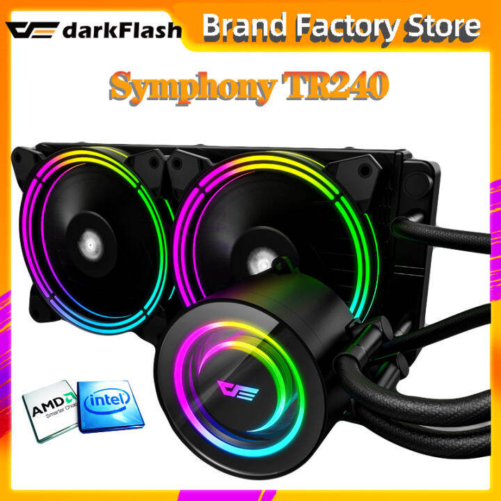 DarkFlash pc computer ARGB water cooling CPU radiator fan RGB 120mm