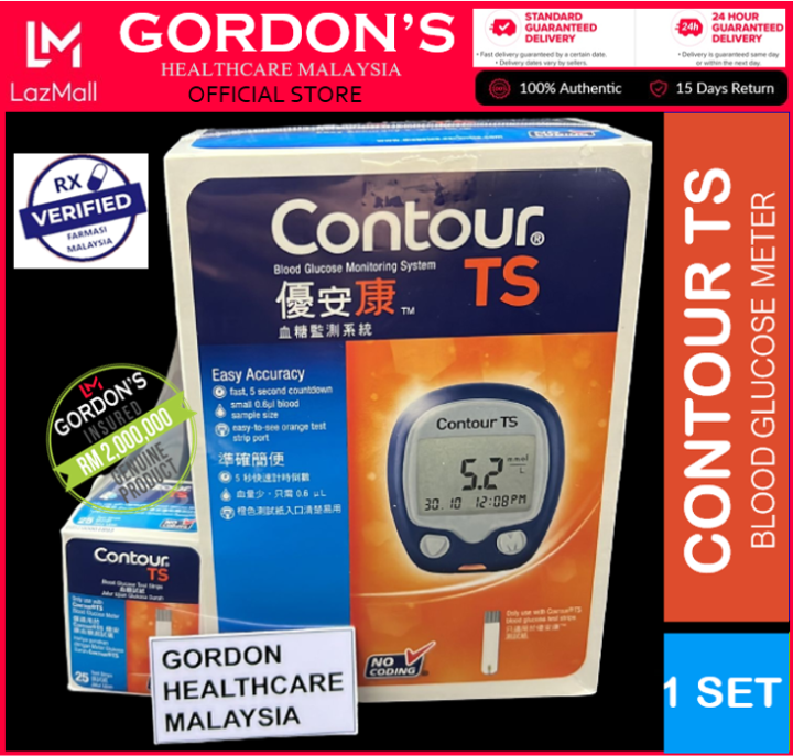 (LifeTime Warrany) Ascensia Contour TS Starter Kit Glucose Meter Blood