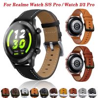 xiaozh 22mm Leather Band for Realme Watch S S Pro Strap Watchbands Bracelet Sport Replacement Wristband for Realme Watch 2 2 Pro Correa