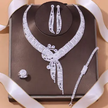 Luxury Crystal Heart Bridal Jewelry Set Rhinestone Crown Tiaras Earrings  Choker Necklace Set Weddings African Beads Jewelry Sets - AliExpress