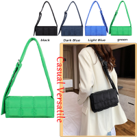 [Arrive 1-3 Days]Women Shoulder Bag Nylon Design Space Padded Messenger Bag Solid Color Casual Handbag