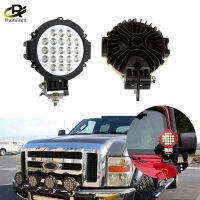 ไฟทำงาน LED ทรงกลม63W 7 ",ไฟตัดหมอกไฟหน้าสำหรับรถบรรทุก Jeep Wrangler ขนาด6000K 10-30V สำหรับขับรถ