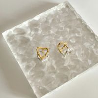 u.nis - TI AMO Two Tone Eearrings Silver925