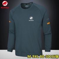 MAMMUT เสื้อสเวตเตอร์รอบคอหลวมแขนยาวแบบสวมหัว,ฤดูใบไม้ร่วงและฤดูหนาวเสื้อกีฬาแขนยาวขนาดใหญ่สำหรับผู้ชาย