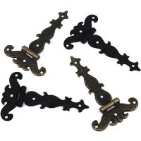 1Pcs Antique Hinge  Hinge For Windows Cabinet Cupboard Wardrobe Doors Wooden Boxes Jewelry Case Chest  Bronze/Black 113*69mm Door Hardware Locks