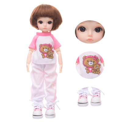 Doll Dream Fair Kawaii Baby 30cm Ball-Jointed 16 BJD Doll For Session Sisters Bonecas Princess Cool Girls Match 5cm Sneakers