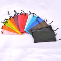 9x18cm Colorful waterproof leather sunglasses pouch PVC eyeglasses bag glasses case colors mixed