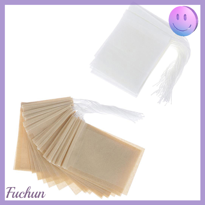 fuchun-ถุงกระดาษกรองถุงชาสำหรับชาสมุนไพร-100ชิ้น-ล็อต