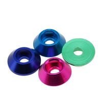 【CW】 5pcs M3.5 fisheye washers cone washer concave holes protector cup head gaskets aluminum alloy colored gasket golden