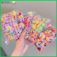 QIZUI 20pcs/set คาวาอิ ยางรัดผมเด็ก อีลาสติก ที่มัดผม เชือกมัดผมเด็ก ชุดคลุมศีรษะ Scrunchie ที่มัดผมหางม้า สำหรับผู้หญิง