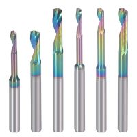 1Pcs 8mm Shank Single Flute Colorful Coating End Mill สําหรับอลูมิเนียมหน้าต่างและประตูโปรไฟล์ทังสเตนคาร์ไบด์ CNC Milling Cutter