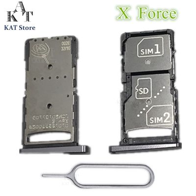 1PCS Dual SIM Card Tray Slot Holder สําหรับ Motorola MOTO X Force XT1580 XT1581 XT1585 พร้อม Eject Pin Needle เครื่องมือ อะไหล่ทดแทน