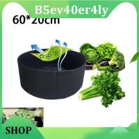 B5ev40er4ly SHOP B5ev40er4ly SHOP 60*20cm Nursery Pot Growing Fabric Garden Raised Bed Round Planting Container Grow Bags Black Planter Pot For Plants