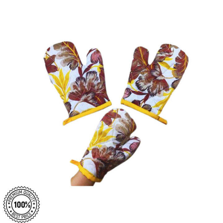 DE Assorted Design Pot Holder Gloves Protect Your Hands and Surfaces