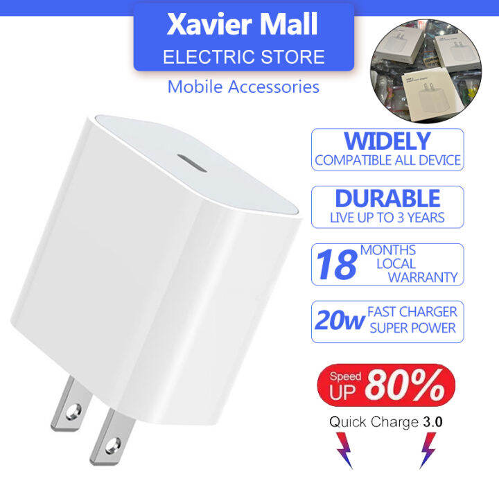 【COD】Xavier 20W PD USB Type-C USB Charger Adapter Fast Charger 20W ...