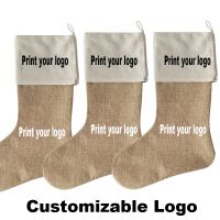 Customizable Logo Christmas Sock Bag personalized gift candy bag Christmas Decor Stockings storag bag for gifts chirstma santa Socks Tights