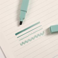 ปากกาพลาสติกปากกาในสำนักงานปากกาเรืองแสงสุดสร้างสรรค์ของ Uiy-001ปากกากราฟฟิตี้สองสีปากกาเน้นข้อความเน้นข้อความสี Morandi