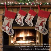 Single Christmas Socks Decor Fireplace Decoration Personalized Tree Hanging Indoor Outdoor Reusable Party Prop Accessory Socks Tights