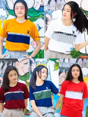 🍒เสื้อยืดแขนสั้นCC-OO🍒 งานปัก-งานป้าย cotton100% (ชาย/หญิง S,M,L,XL) No.36