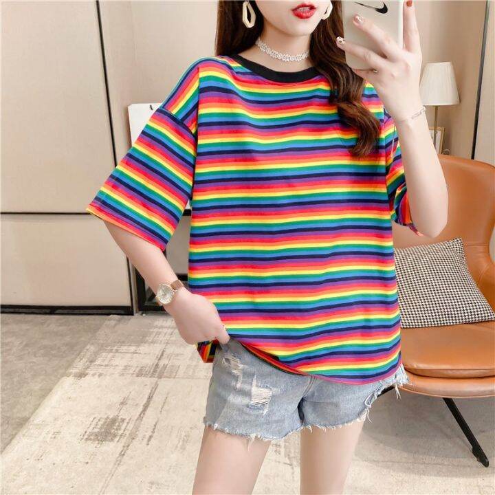 nr111-พร้อมส่ง-chayo-เสื้อยืดหลวมแขนสั้นคู่รัก-oversize-แฟชั่นเกาหลี-ใส่สบาย-ราคาถูก