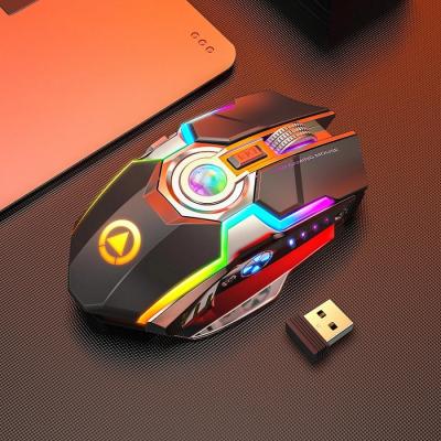 A5 Wireless Optical RGB Gaming Mouse เมาส์เกมมิ่ง ออฟติคอล ตั้งมาโครคีย์ได้ ความแม่นยำสูงปรับ DPI 800- 1600 เหมาะกับเกม MMORPG (BNS) FPS MoBA เกมคอมพิวเตอร์เดสก